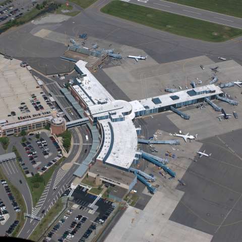 Aerial view of airport